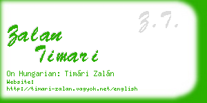 zalan timari business card